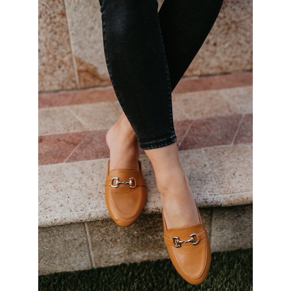 Rollasole Honey Buckle Foldable Camel Mule Flats Women’s Size Large 9.5-10.5 NEW